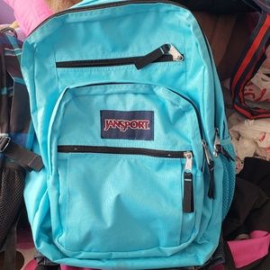 JanSport teal canvas backpack